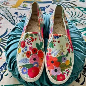 Rifle Paper Co x Keds Floral Slip On Canvas Shoes
